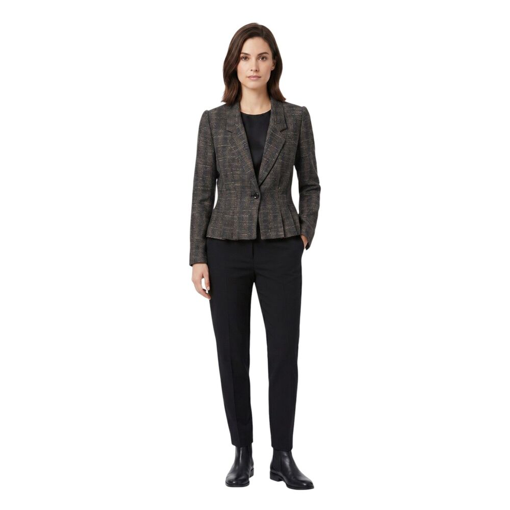 Elegant Otello Pelle Tweed Blazer Jacket 9/10